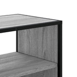 Meuble TV sonoma gris 100x31x39,5 cm bois d'ingénierie et métal