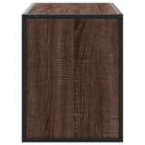 Meuble TV chêne marron 100x31x39,5cm bois d'ingénierie et métal