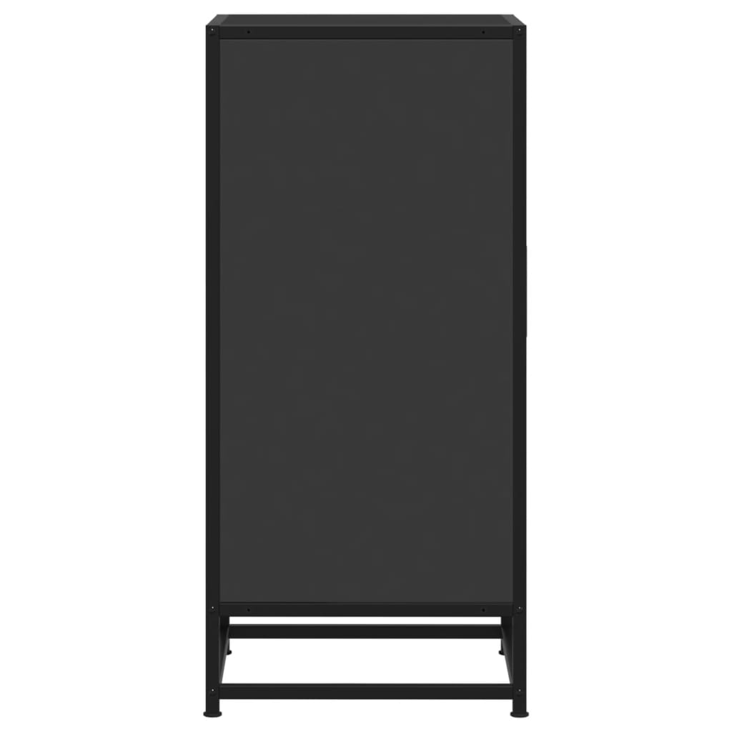 Black sideboard 35.5x35x76 cm engineered wood and metal