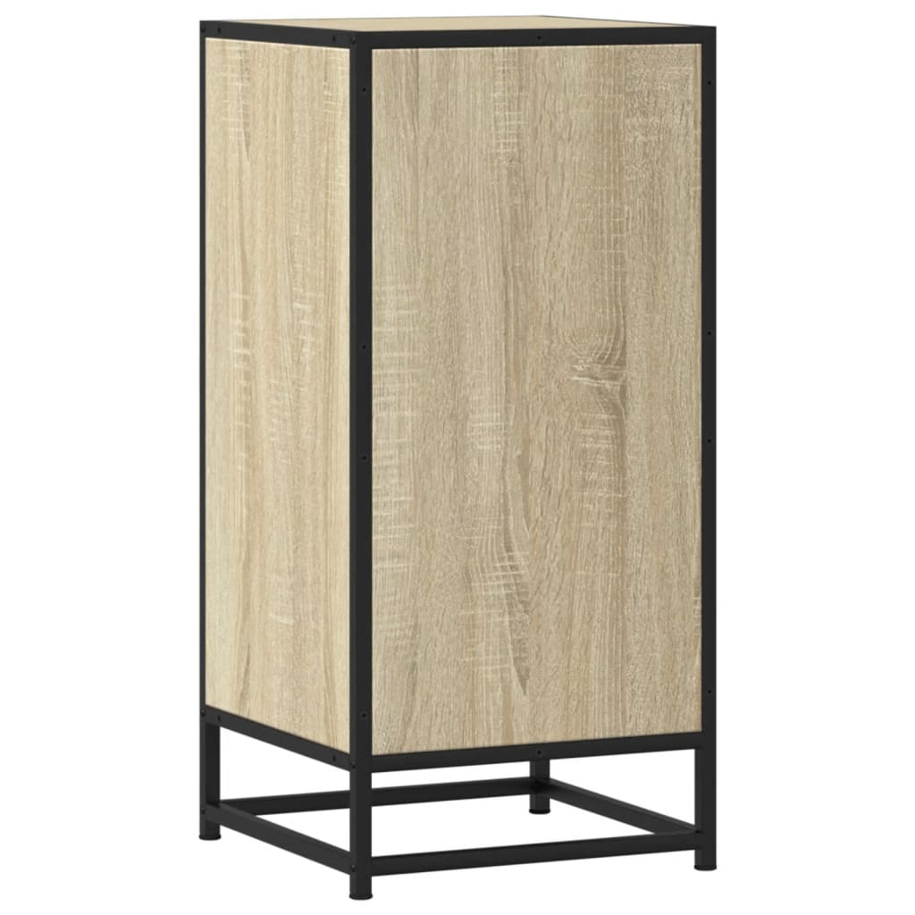 Buffet chêne sonoma 35,5x35x76 cm bois d'ingénierie et métal