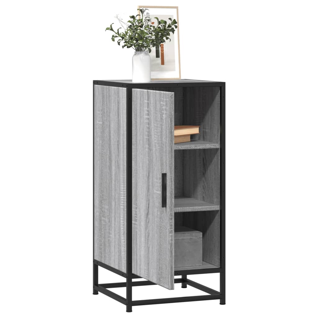 Buffet sonoma gris 35,5x35x76 cm bois d'ingénierie et métal