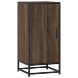 Brown oak sideboard 35.5x35x76 cm engineered wood and metal