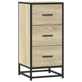 Sonoma oak sideboard 35.5x35x76 cm engineered wood and metal