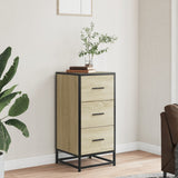 Sonoma oak sideboard 35.5x35x76 cm engineered wood and metal