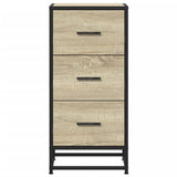 Sonoma oak sideboard 35.5x35x76 cm engineered wood and metal