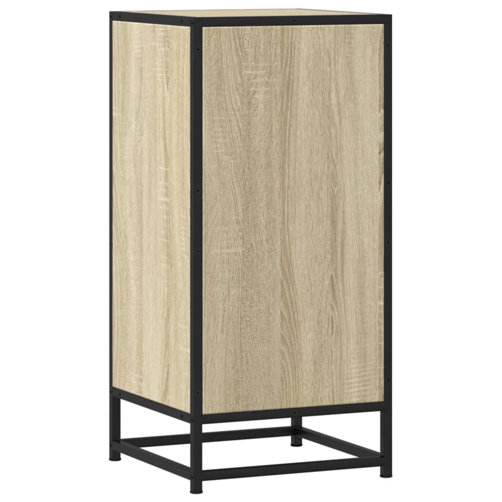 Sonoma oak sideboard 35.5x35x76 cm engineered wood and metal