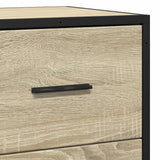 Sonoma oak sideboard 35.5x35x76 cm engineered wood and metal