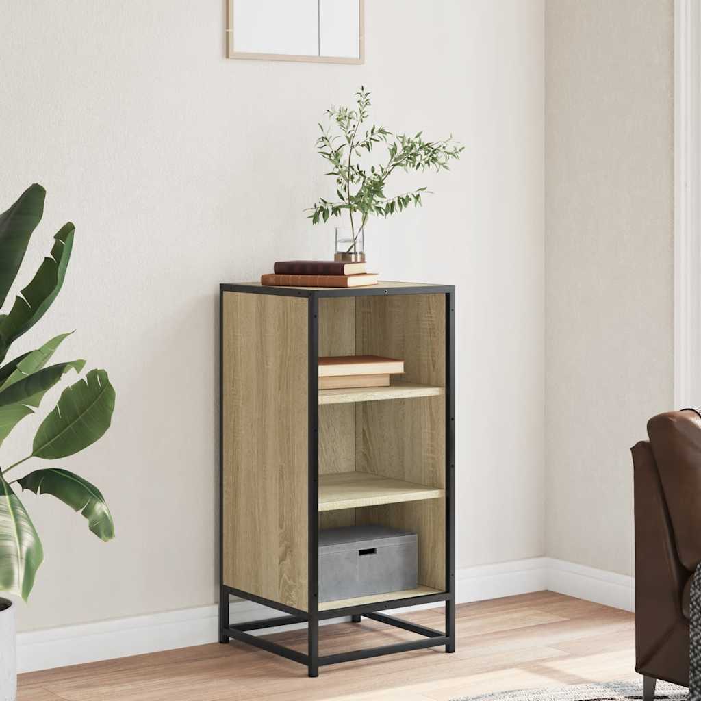 Sonoma oak sideboard 35.5x35x76 cm engineered wood and metal