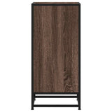 Brown oak sideboard 35.5x35x76 cm engineered wood and metal