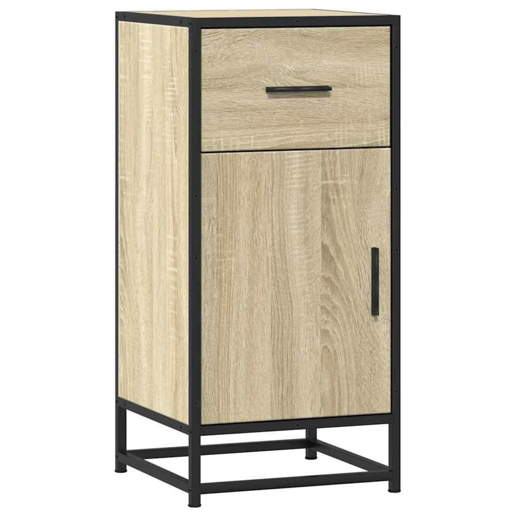 Sonoma oak sideboard 35.5x35x76 cm engineered wood and metal