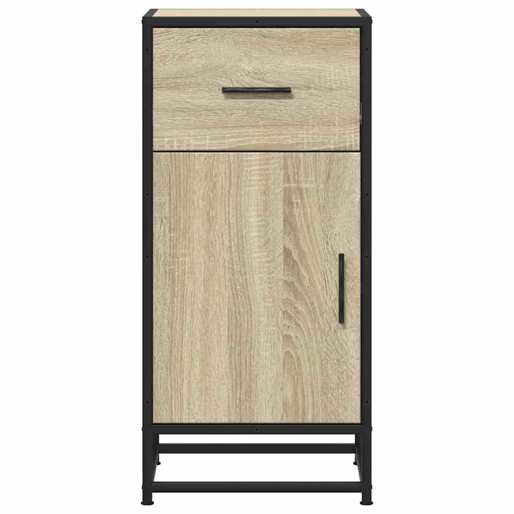 Sonoma oak sideboard 35.5x35x76 cm engineered wood and metal