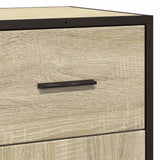 Sonoma oak sideboard 35.5x35x76 cm engineered wood and metal