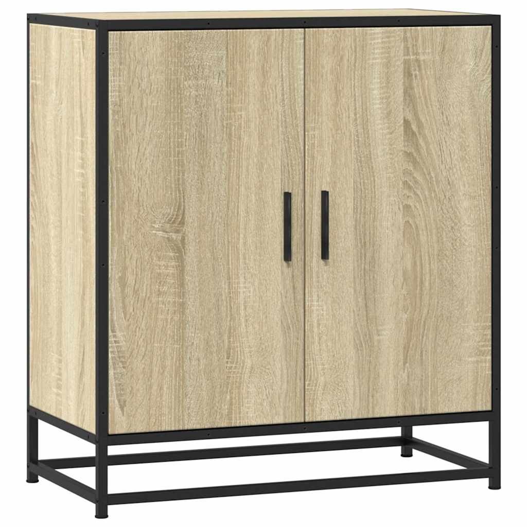 Buffet chêne sonoma 68x35x76 cm bois d'ingénierie et métal