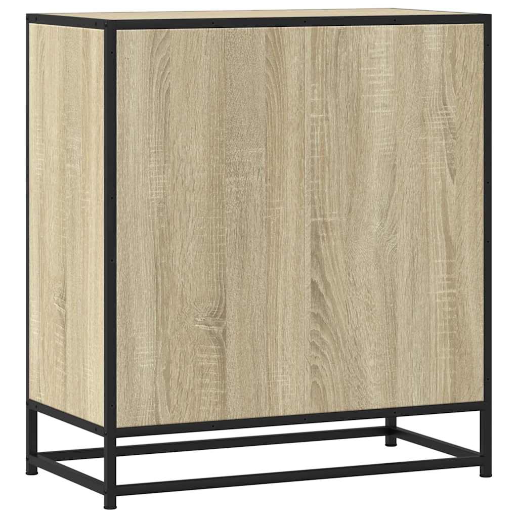 Buffet chêne sonoma 68x35x76 cm bois d'ingénierie et métal