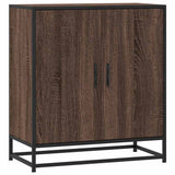 Brown oak sideboard 68x35x76 cm engineered wood and metal