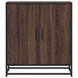 Brown oak sideboard 68x35x76 cm engineered wood and metal