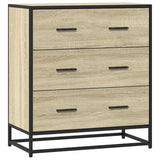 Sonoma oak sideboard 68x35x76 cm engineered wood and metal