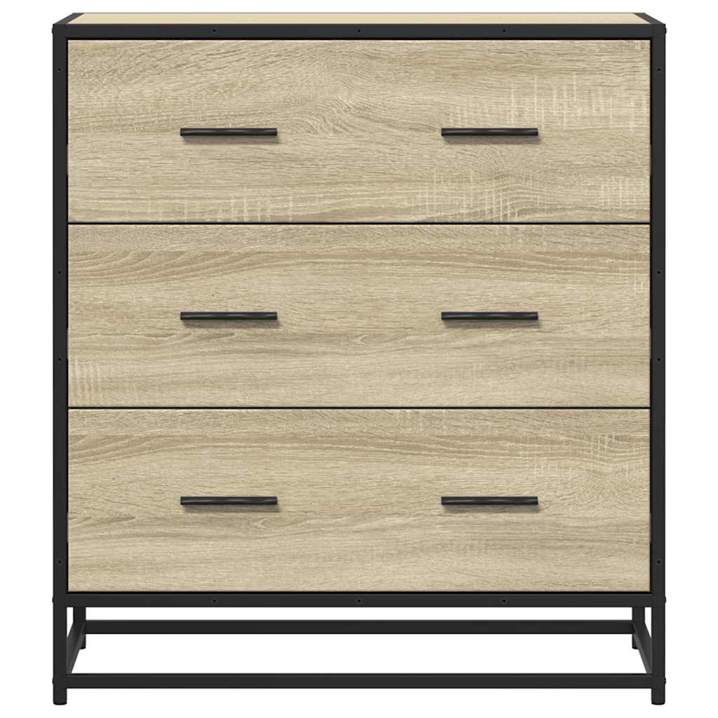 Sonoma oak sideboard 68x35x76 cm engineered wood and metal