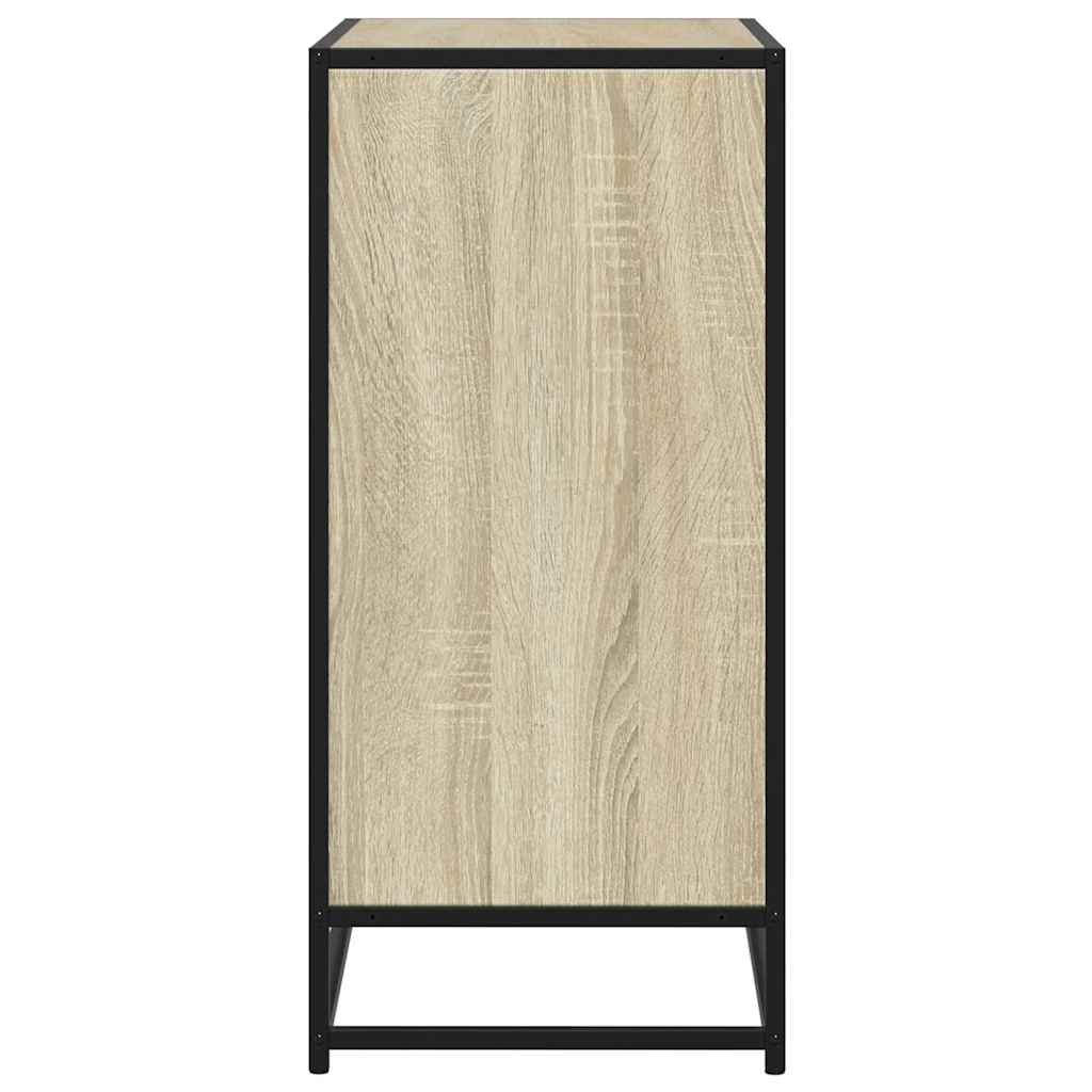 Sonoma oak sideboard 68x35x76 cm engineered wood and metal