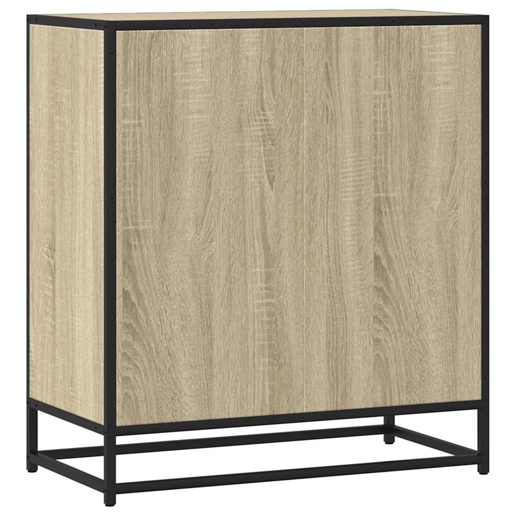 Sonoma oak sideboard 68x35x76 cm engineered wood and metal