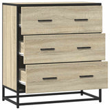 Sonoma oak sideboard 68x35x76 cm engineered wood and metal