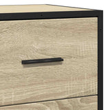 Sonoma oak sideboard 68x35x76 cm engineered wood and metal