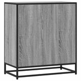 Sonoma graues Sideboard 68x35x76 cm aus Holzwerkstoff und Metall