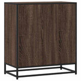 Brown oak sideboard 68x35x76 cm engineered wood and metal