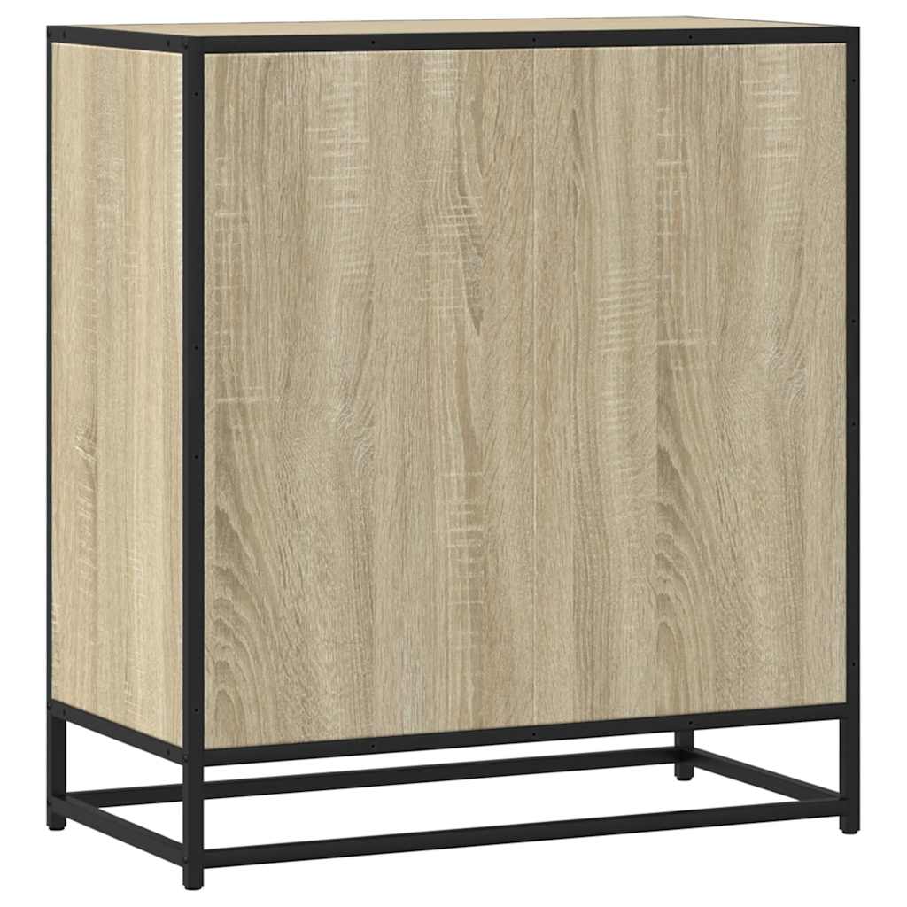 Buffet chêne sonoma 68x35x76 cm bois d'ingénierie et métal