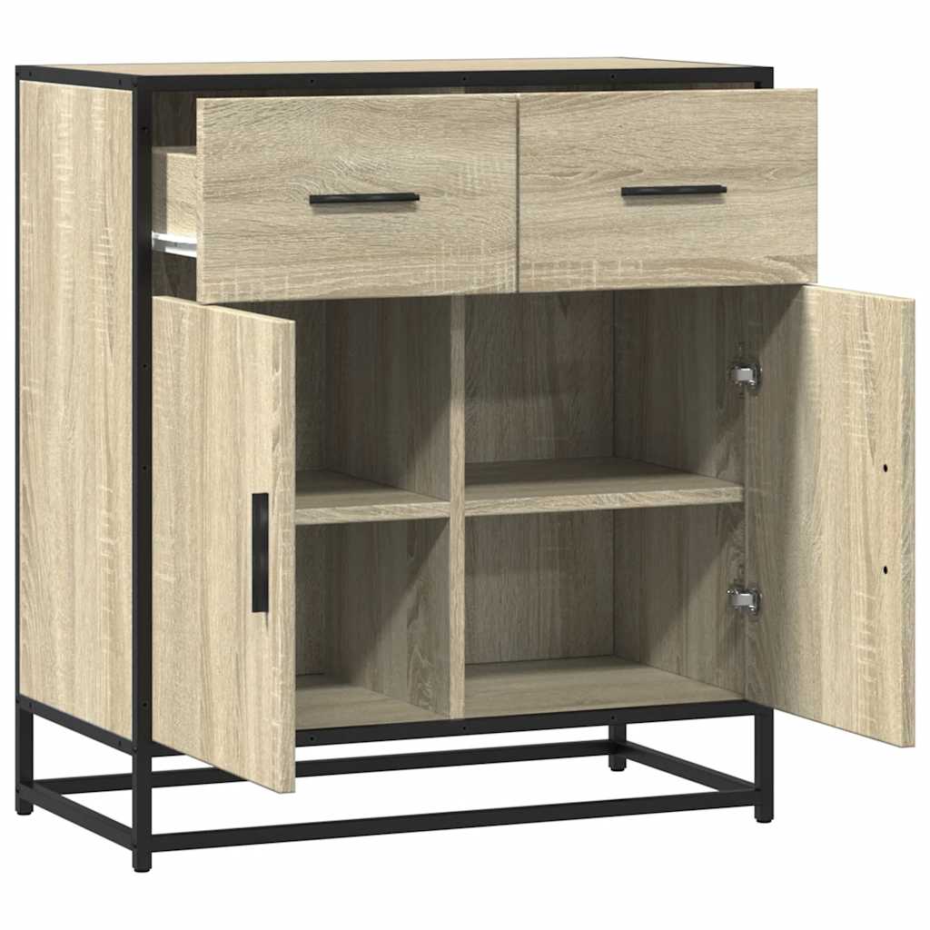 Sideboard aus Sonoma-Eiche, 68 x 35 x 76 cm, Holzwerkstoff