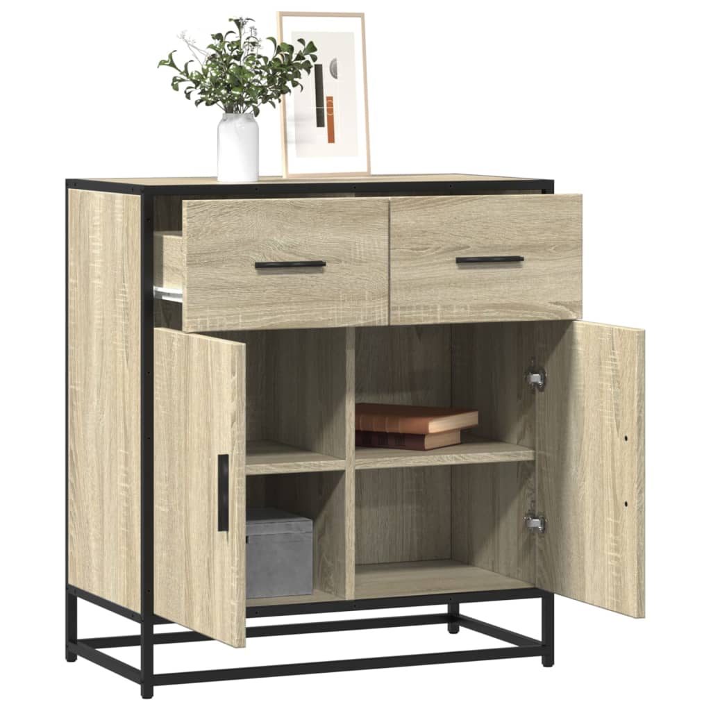 Sideboard aus Sonoma-Eiche, 68 x 35 x 76 cm, Holzwerkstoff