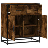 Buffet chêne fumé 68x35x76 cm bois d'ingénierie