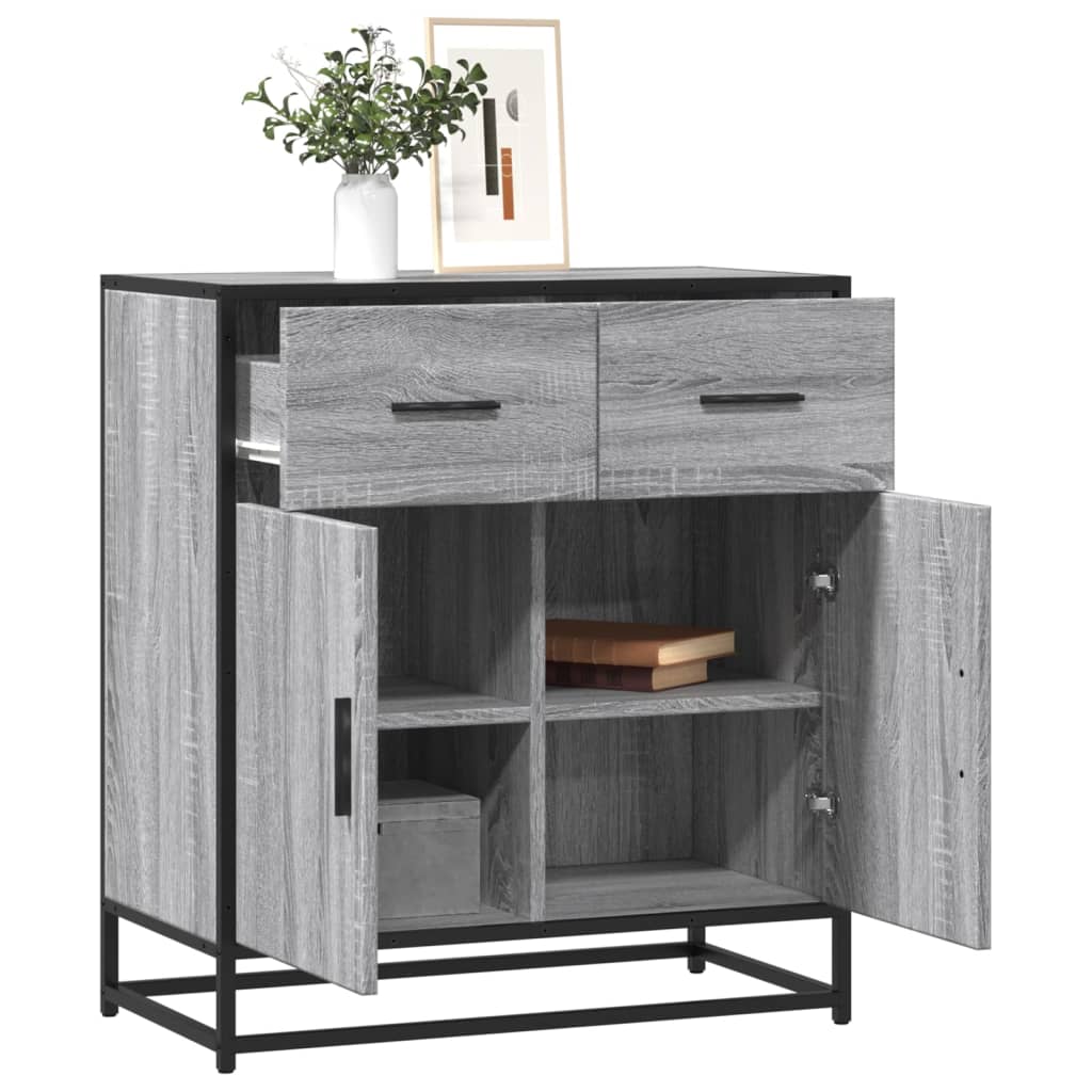 Buffet sonoma gris 68x35x76 cm bois d'ingénierie