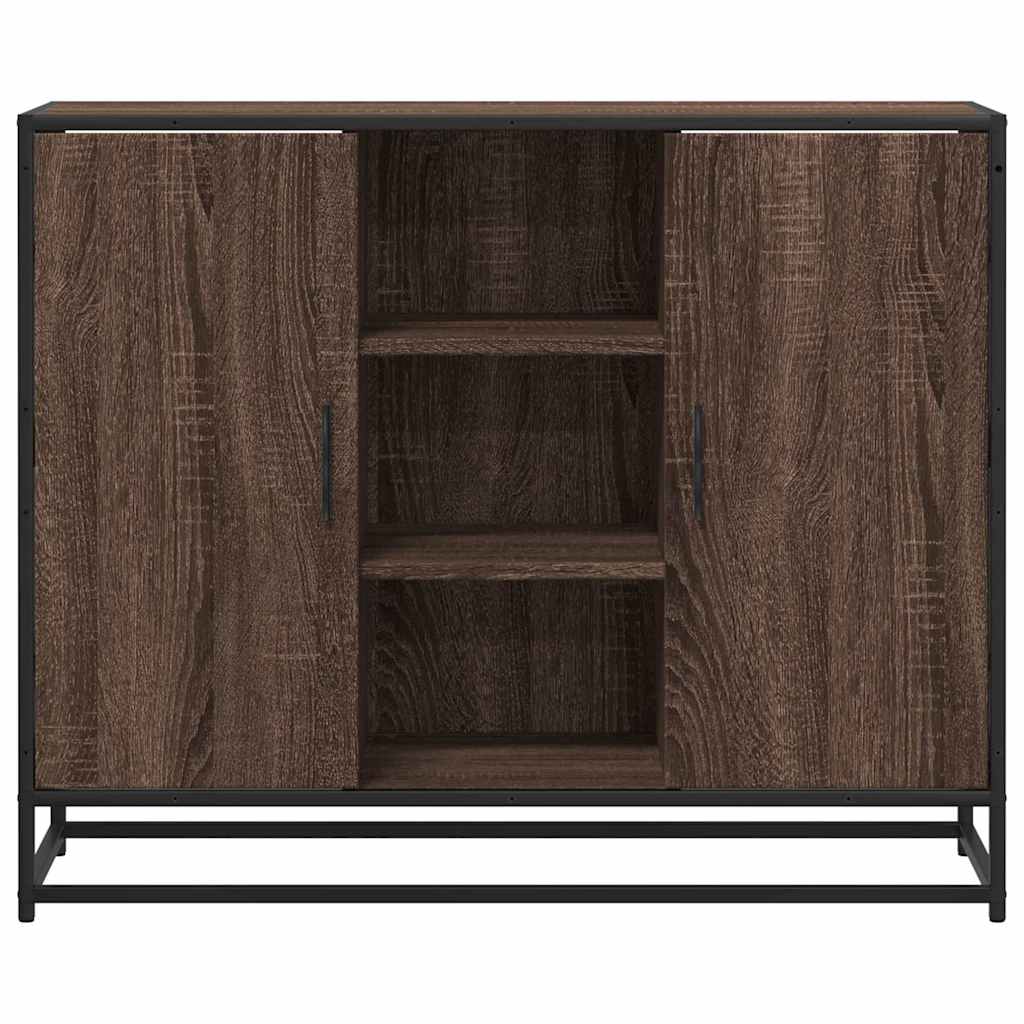 Brown oak sideboard 92x35x76 cm Engineered wood