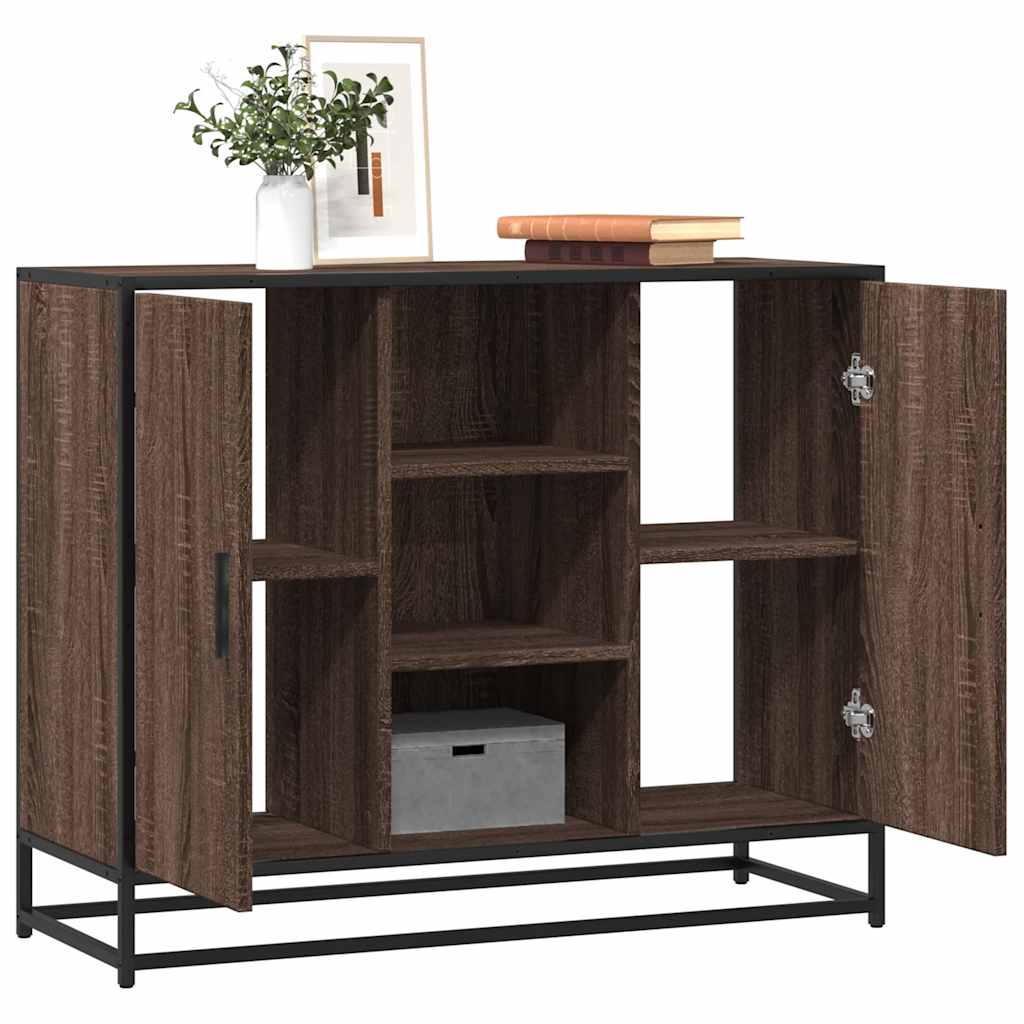 Brown oak sideboard 92x35x76 cm Engineered wood