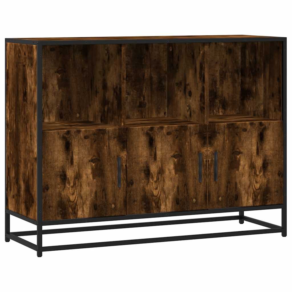 Smoked oak sideboard 100x35x76 cm engineered wood