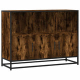 Smoked oak sideboard 100x35x76 cm engineered wood