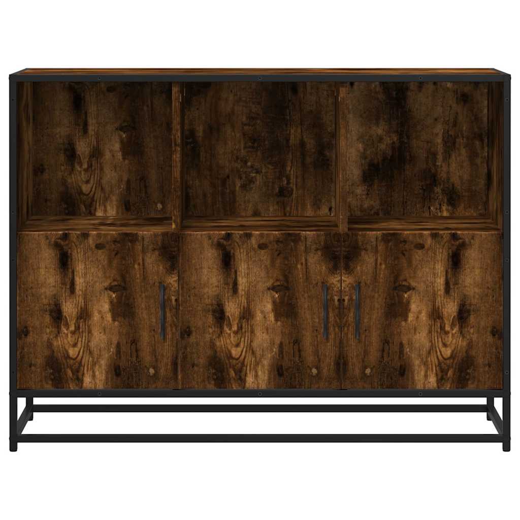 Smoked oak sideboard 100x35x76 cm engineered wood