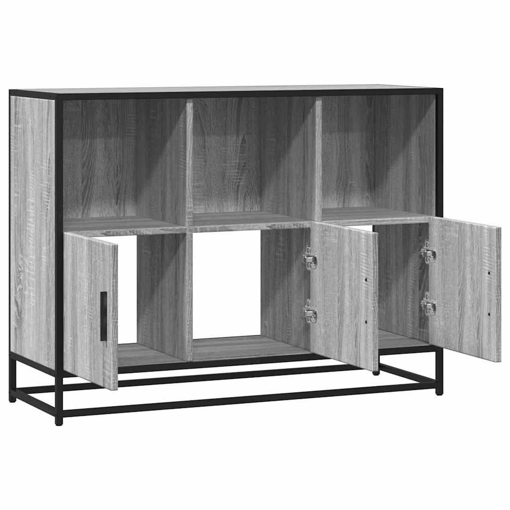 Buffet sonoma gris 100x35x76 cm bois d'ingénierie