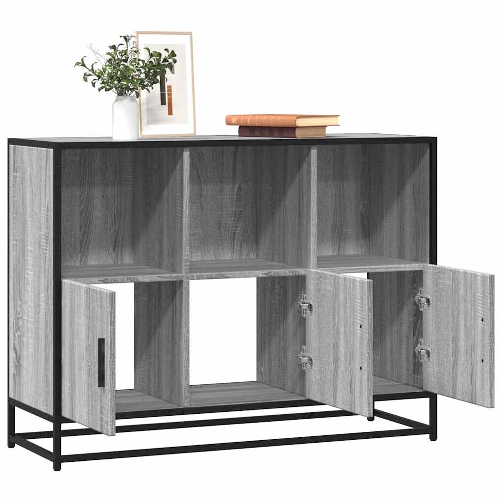 Buffet sonoma gris 100x35x76 cm bois d'ingénierie