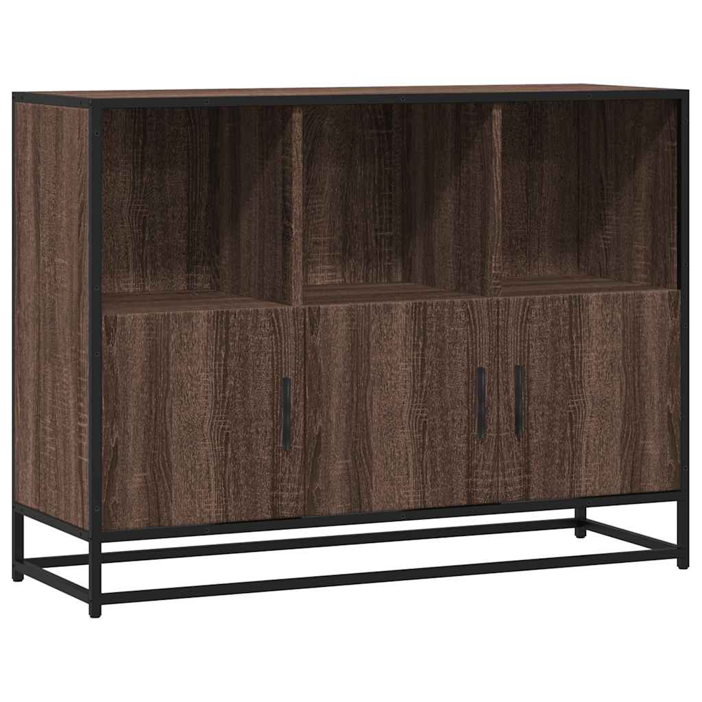 Brown oak sideboard 100x35x76 cm engineered wood