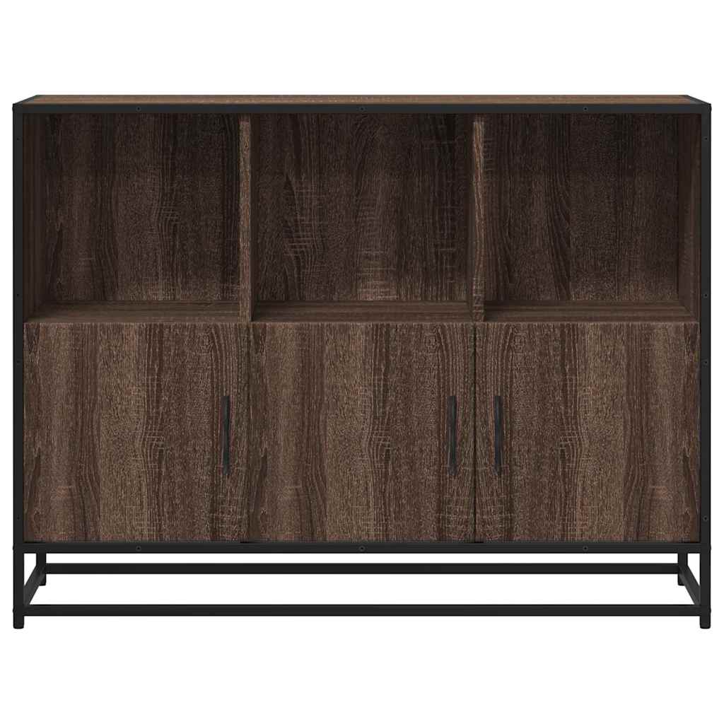 Brown oak sideboard 100x35x76 cm engineered wood