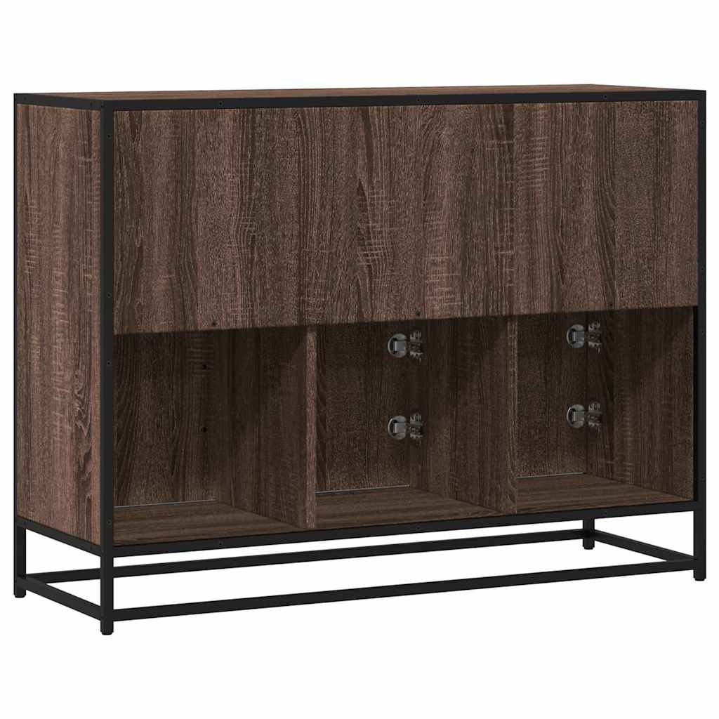 Brown oak sideboard 100x35x76 cm engineered wood