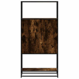 High sideboard smoked oak 68x35x139 cm engineered wood metal