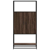 High sideboard brown oak 68x35x139 cm engineered wood metal