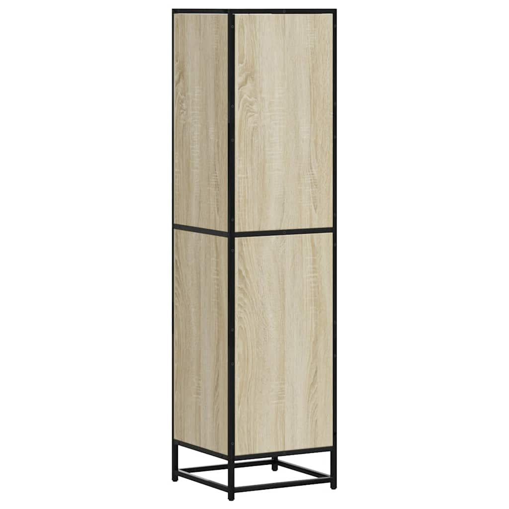 High sideboard sonoma oak 35.5x35x139 cm engineered wood metal