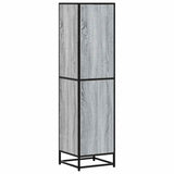 Buffet haut sonoma gris 35,5x35x139 cm bois d'ingénierie métal