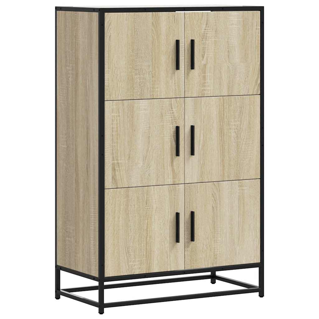 Buffet haut chêne sonoma 68x35x106,5 cm bois ingénierie métal