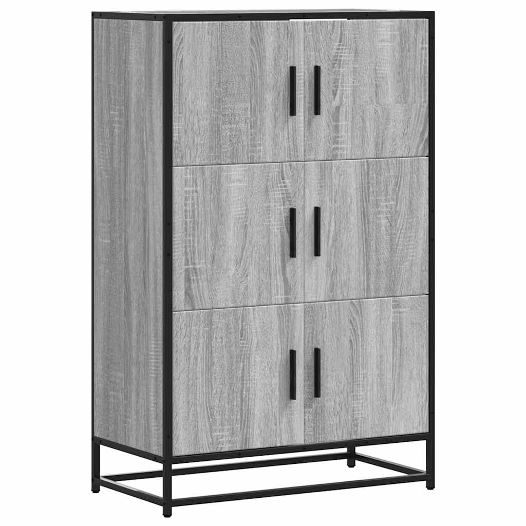 Buffet haut sonoma gris 68x35x106,5 cm bois ingénierie et métal