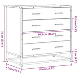 Sonoma oak chest of drawers 70x41x70 cm engineered wood